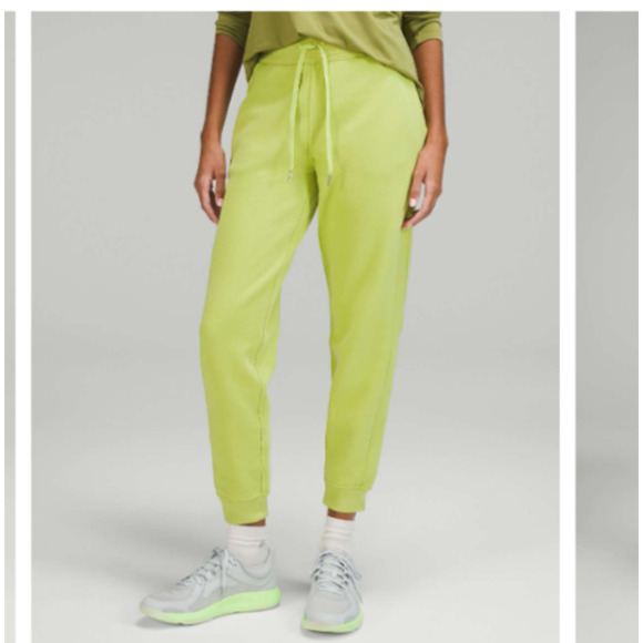 Lululemon Scuba High Rise Neon Joggers Womens Size 10 - Picture 9 of 10